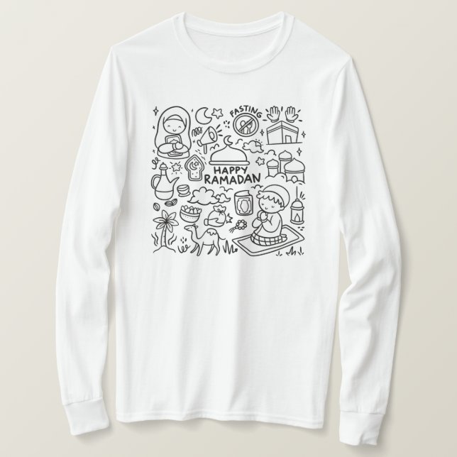 Camiseta Feliz Ramadán (Anverso del diseño)