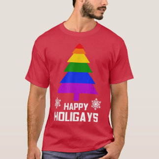 Camiseta Feliz regalo a los divertidos Navidades LGBT gay