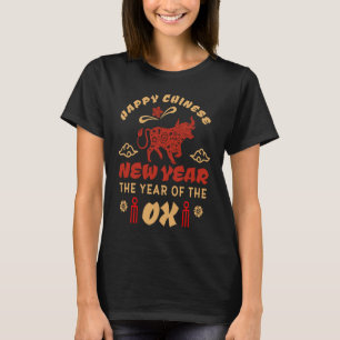 Camiseta Feliz regalo de Año Nuevo Chino de la ropa de OX 2