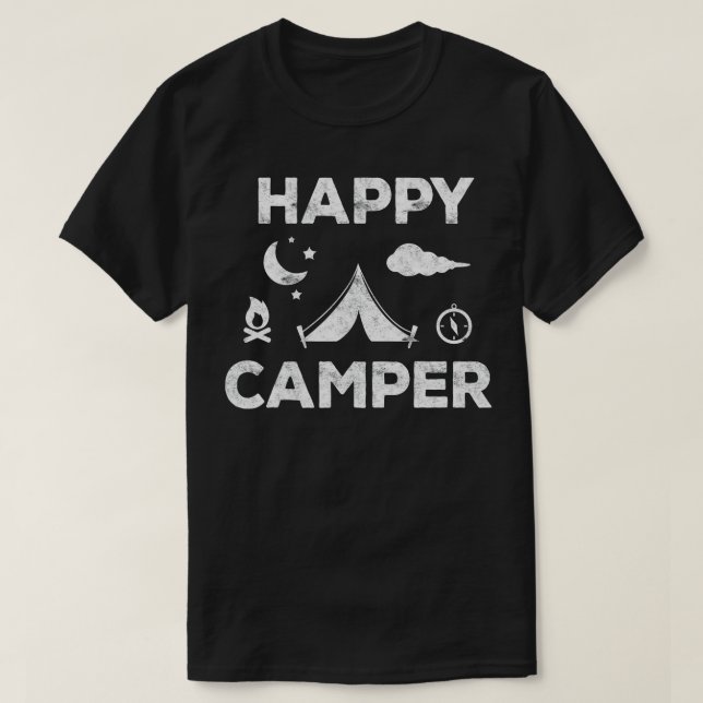 Camiseta Feliz regalo de camping (Diseño del anverso)