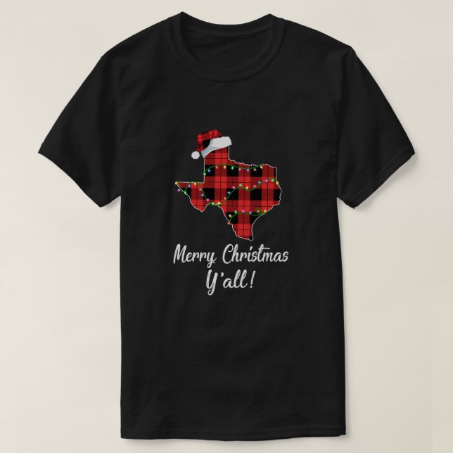 Camiseta Feliz regalo de chapa roja del estado de Texas (Diseño del anverso)