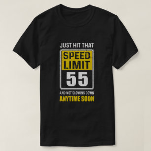 Camiseta Feliz regalo de cumpleaños número 55 con Rótulo
