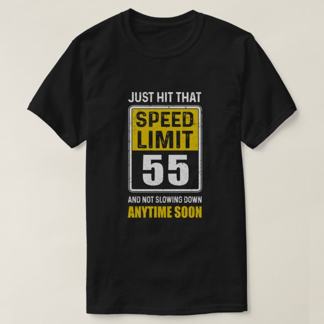 Camiseta Feliz regalo de cumpleaños número 55 con Rótulo lí (Diseño del anverso)