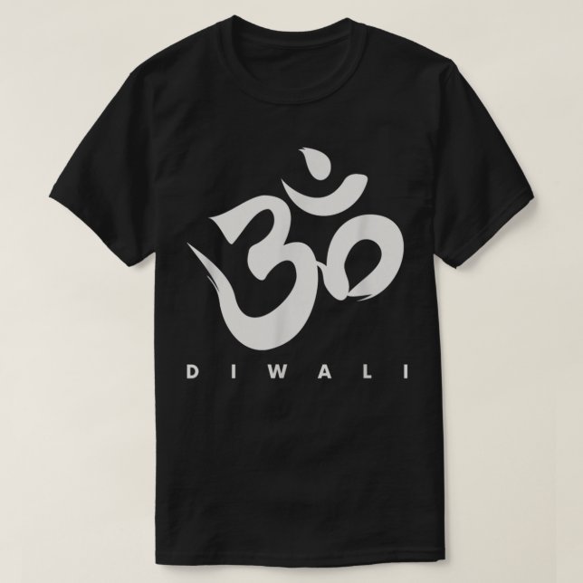 Camiseta Feliz regalo de Diwali OM Festival Hindú de Luces (Diseño del anverso)