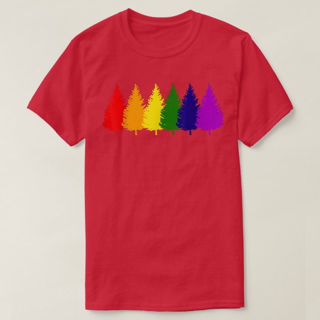 Camiseta Feliz regalo de Navidad arcoiris navideño navidad  (Diseño del anverso)
