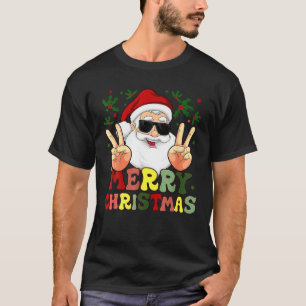 Camiseta Feliz regalo de navidad Santa Claus Retro Groovy
