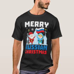 Camiseta Feliz regalo de Navidades graciosos a Navidades ru