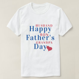 Camiseta Feliz regalo del Día del Padre al marido, hijo y a