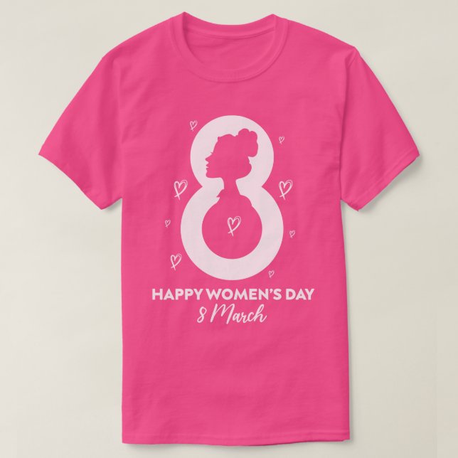 Camiseta Feliz regalo del Día Internacional de la Mujer par (Diseño del anverso)