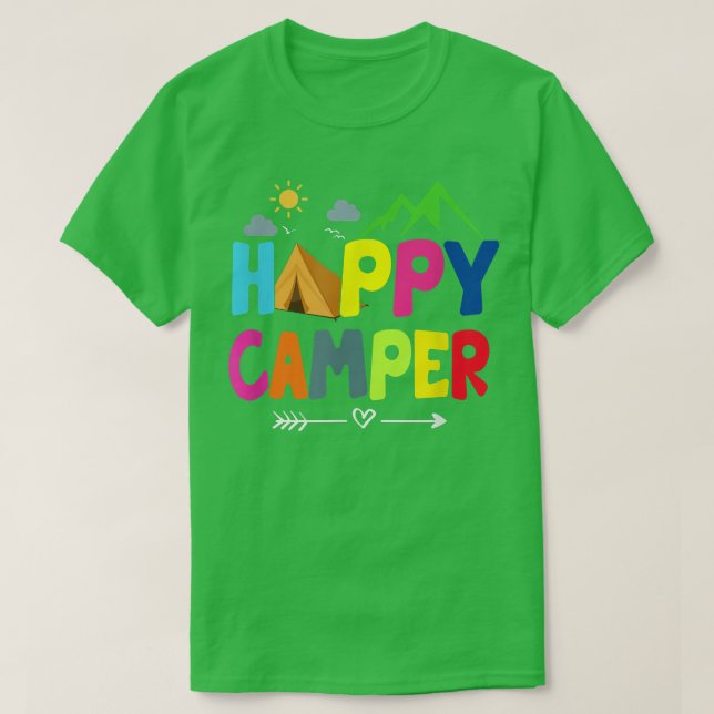 Camiseta Feliz regalo divertido de Camper Camping (Diseño del anverso)