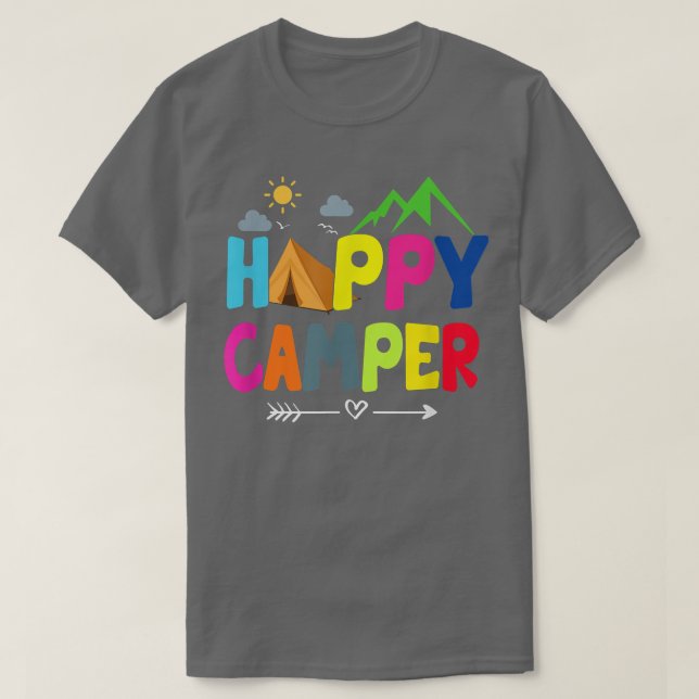 Camiseta Feliz regalo divertido de Camper Camping (Diseño del anverso)