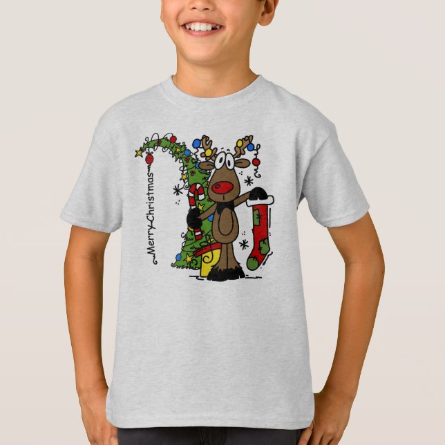 Camiseta Feliz reno navideño (Anverso)