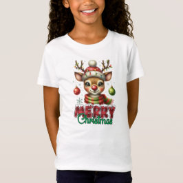 Camiseta Feliz reno navideño