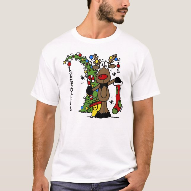 Camiseta Feliz reno navideño (Anverso)