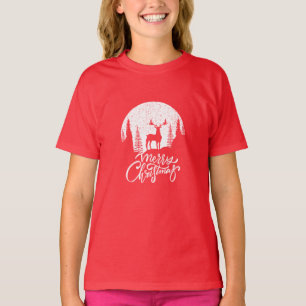 Camiseta Feliz reno navideño - Silhouette de vacaciones bla
