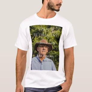 Camiseta Feliz retiro foto nombre años de servicio