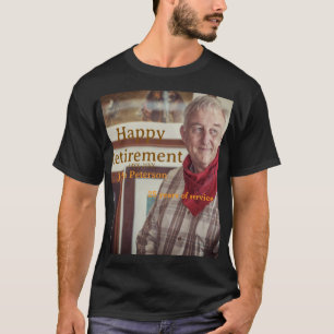 Camiseta Feliz retiro foto nombre años de servicio