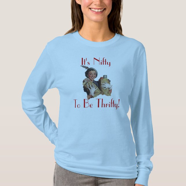 Camiseta Feliz retro con la diversión del comprador del (Anverso)