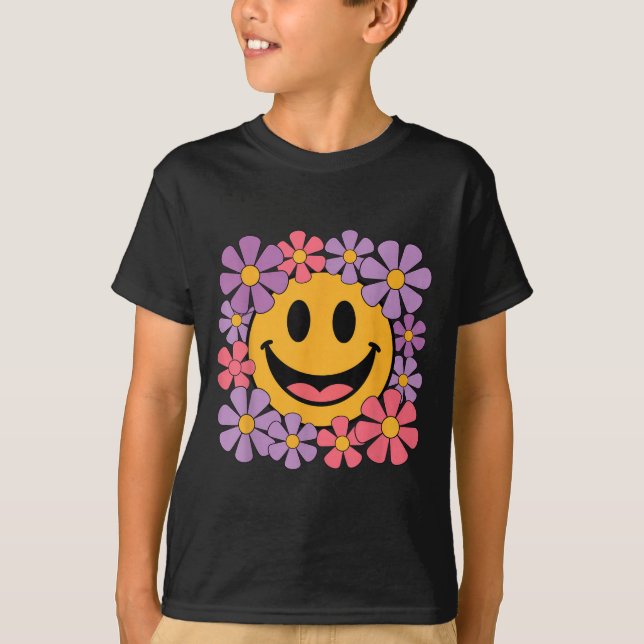 Camiseta Feliz Retro Daisy sonreír frente a hombres estétic (Anverso)
