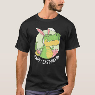Camiseta Feliz Rex Dinosaur Bunny Ears Easter Easter Eggs