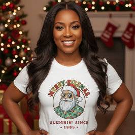 Camiseta Feliz Rizzmas Santa Claus con Gafas de Sol Diverti