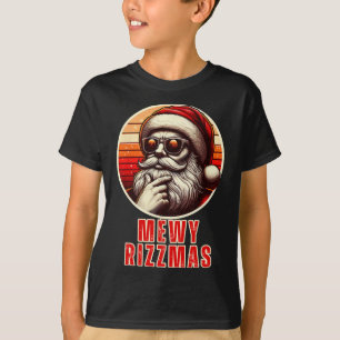 Camiseta Feliz Rizzmas Santa Divertido Maullando Chiste Riz