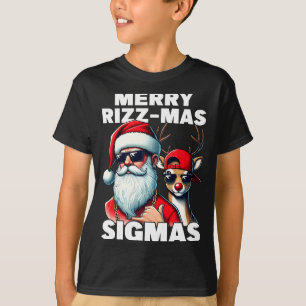 Camiseta Feliz Rizzmas Sigmas Gen Alpha Divertida Navidad S
