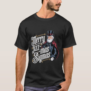 Camiseta Feliz Rizzmas Sigmas Gracioso Santa Claus Alfa Gen