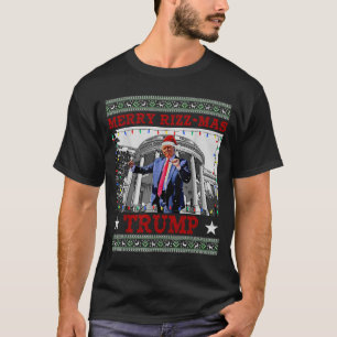 Camiseta Feliz Rizzmas Trump Divertido Humorístico Baile de
