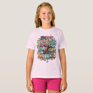 Camiseta Feliz Robot Explorador Espacial en el Día 100 de l