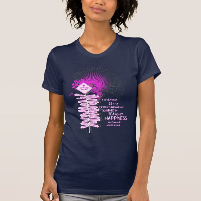 Camiseta Feliz rosado (Anverso)