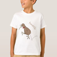 Feliz salto kiwi con diseño de personalizado de co