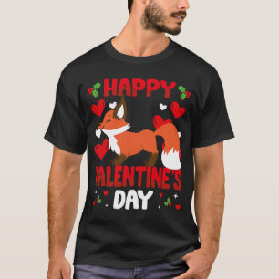 Camiseta Feliz San Valentín Día Fox Heart Love Animal