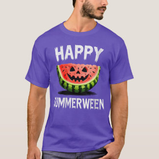 Camiseta Feliz sandía de las mujeres O Linterna Verano Hall
