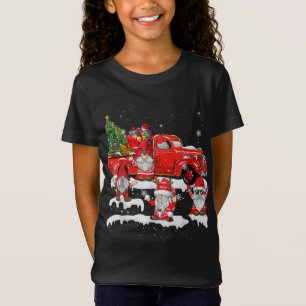 Camiseta Feliz Santa Gnome navideño con gnomes de camioneta