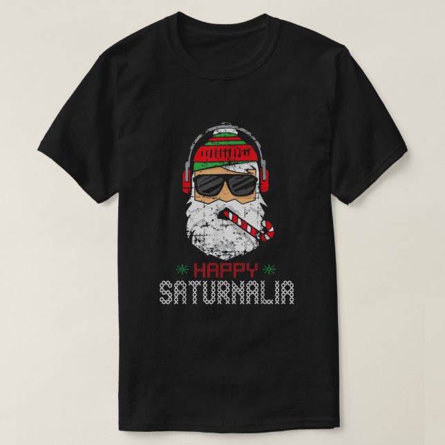 Camiseta Feliz Saturnalia Guay Santa Navidades (Diseño del anverso)