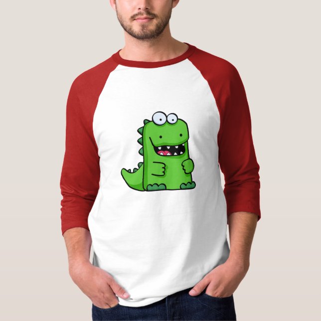 Camiseta Feliz-Saurus verde lindo (Anverso)