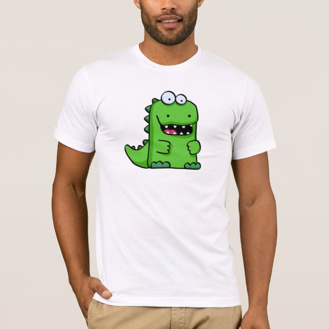 Camiseta Feliz-Saurus verde lindo (Anverso)