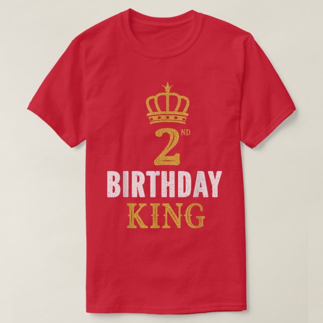 Camiseta Feliz segundo cumpleaños al rey de 2 años ideas Fi (Diseño del anverso)