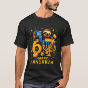 Camiseta Feliz Seis Siete Janucá Chistoso Meme Menorá Perez