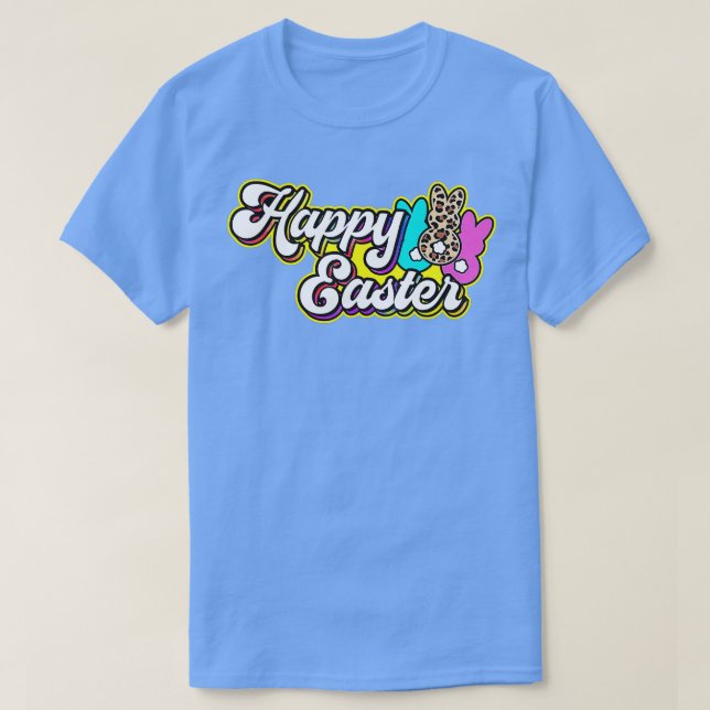 Camiseta Feliz Semana Santa Bunny Leoparbit Family Easter D (Diseño del anverso)