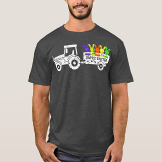 Camiseta Feliz Semana Santa Cute Pascua Bunny Tractor Vinta
