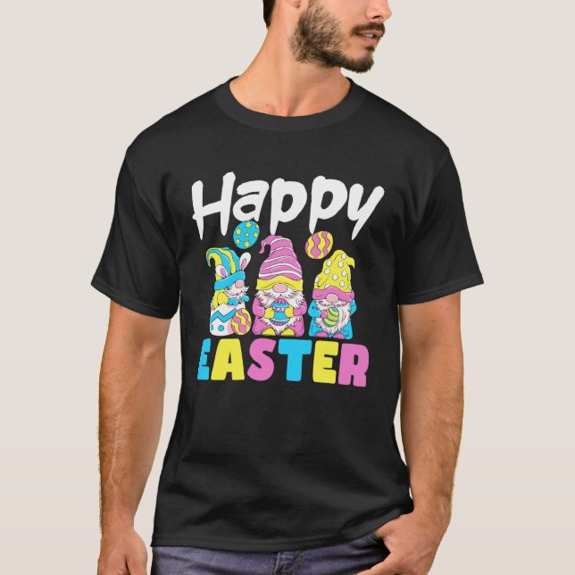 Camiseta Feliz Semana Santa Gnomes Día de Pascua Caza de Hu (Anverso)
