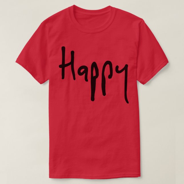 Camiseta Feliz ser feliz y sonreír (Diseño del anverso)