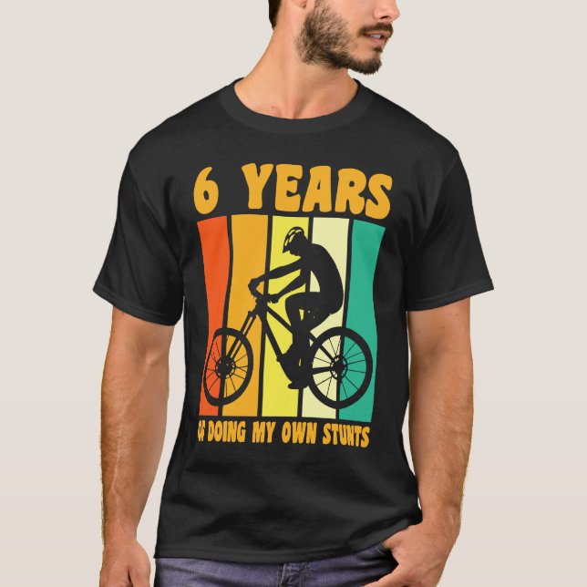 Camiseta Feliz sexto cumpleaños ciclismo de 6 años 6ª B (Anverso)