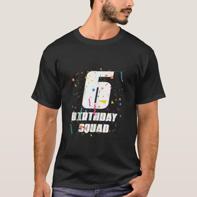 Camiseta Feliz sexto cumpleaños, feliz cumpleaños de 6 años (Anverso)