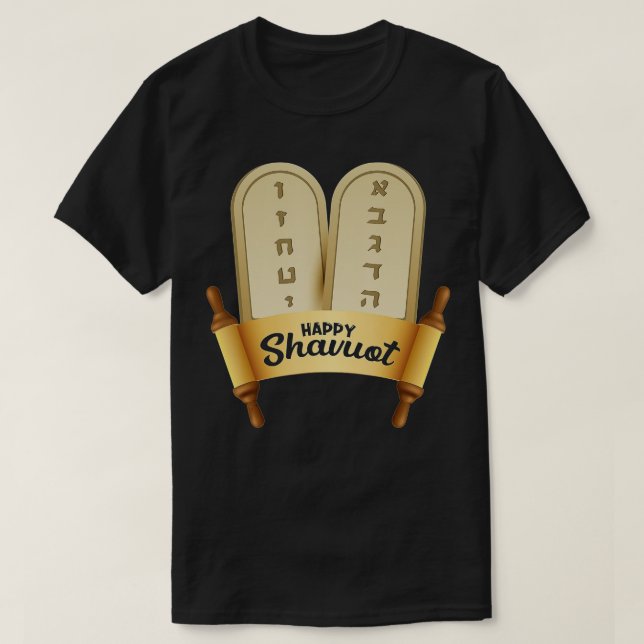 Camiseta Feliz Shavuot, celebración judía Judaísmo hebreo H (Diseño del anverso)