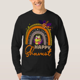 Camiseta Felíz Shavuot Judío Arcoiris Judaísmo Hebreo Holid