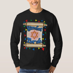 Camiseta Feliz Simchat Torah para hombres Mujeres Jóvenes H