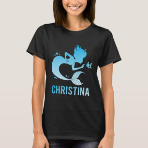 Camiseta Feliz Sirena - Nombre de Christina
